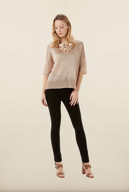 Phase Eight Beige Solid Sweater Phase Eight Beige Solid Sweater