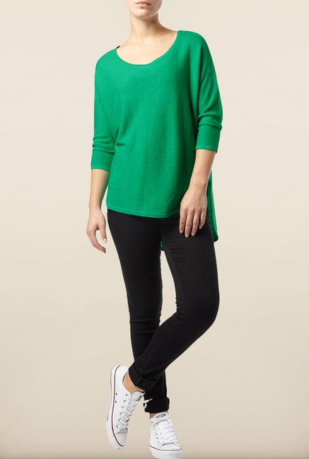 Phase Eight Green Solid Sweater Phase Eight Green Solid Sweater