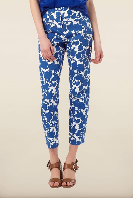 Phase Eight Blue Floral Printed Trousers Phase Eight Blue Floral Printed Trousers