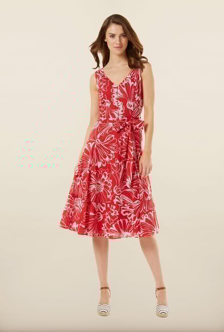 Phase Eight Red Floral Summer Dress Phase Eight Red Floral Summer Dress
