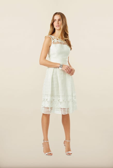 Phase Eight Off White Crochet Casual Dress Phase Eight Off White Crochet Casual Dress