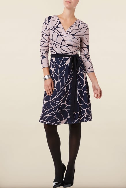 Phase Eight Navy Printed Wrap Dress Phase Eight Navy Printed Wrap Dress
