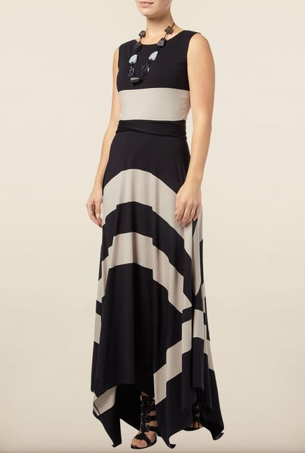 Phase Eight Black Striped Maxi Dress Phase Eight Black Striped Maxi Dress