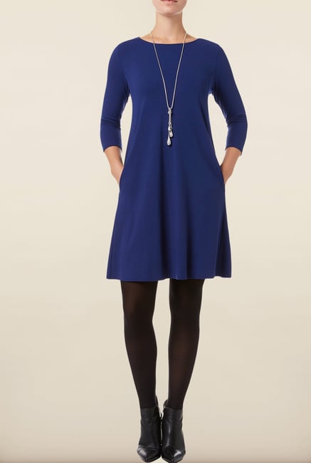 Phase Eight Navy Solid Casual Dress Phase Eight Navy Solid Casual Dress