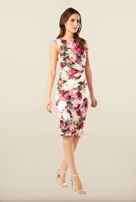 Phase Eight White Floral Casual Dress Phase Eight White Floral Casual Dress