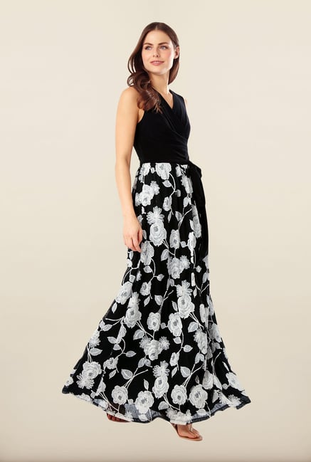 Phase Eight Black Embroidered Maxi Dress Phase Eight Black Embroidered Maxi Dress