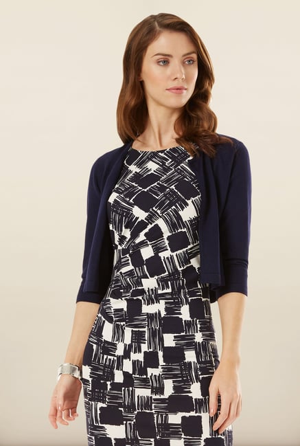 Phase Eight Navy Solid Cardigan Phase Eight Navy Solid Cardigan
