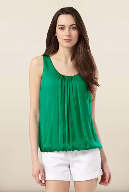 Phase Eight Green Solid Top Phase Eight Green Solid Top