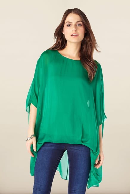 Phase Eight Green High-Low Top Phase Eight Green High-Low Top