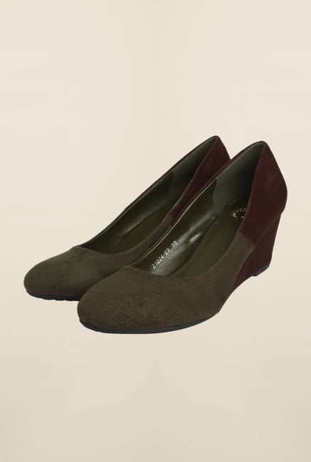 Cobblerz Olive & Brown Wedges Cobblerz Olive & Brown Wedges