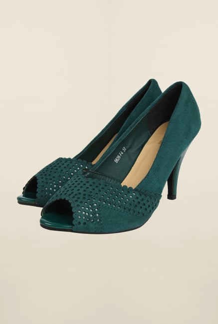 Cobblerz Green Stiletto Sandals Cobblerz Green Stiletto Sandals