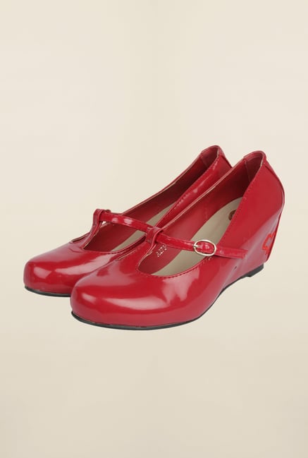 Cobblerz Red Wedge Shoes Cobblerz Red Wedge Shoes