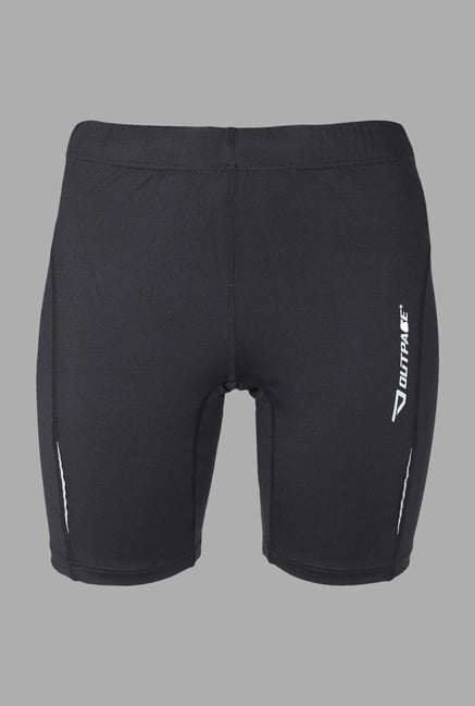 Outpace Black Slim Fit Running Shorts Outpace Black Slim Fit Running Shorts