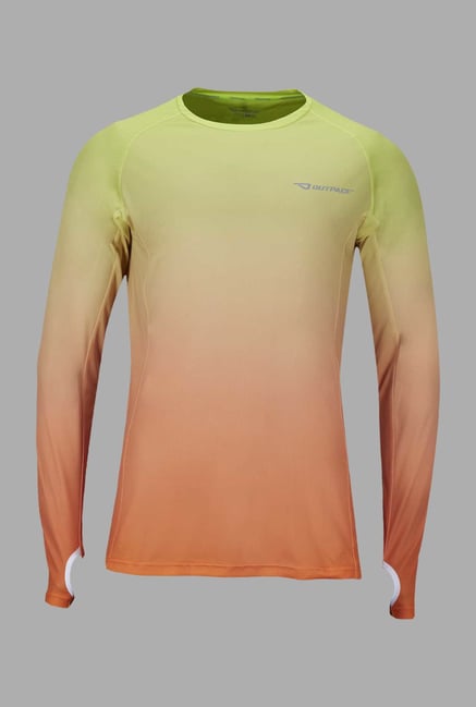 Outpace Yellow & Orange Running T Shirt Outpace Yellow & Orange Running T Shirt