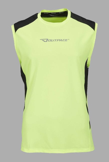 Outpace Lime Solid Running Singlet Outpace Lime Solid Running Singlet