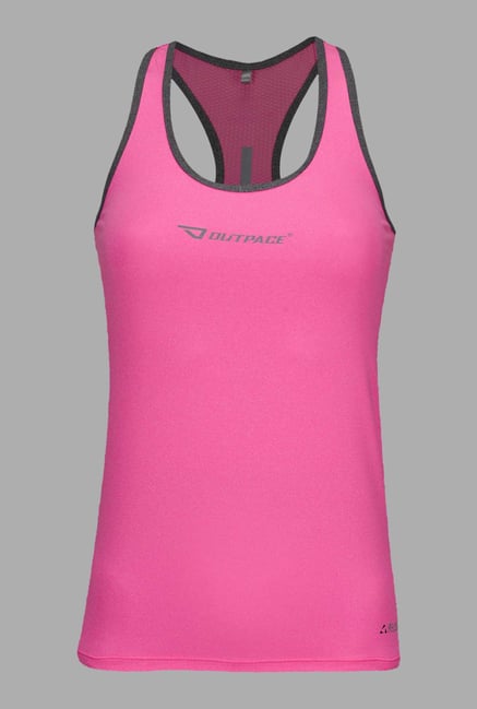 Outpace Pink Solid Running Singlet Outpace Pink Solid Running Singlet
