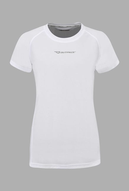 Outpace White Running T Shirt Outpace White Running T Shirt