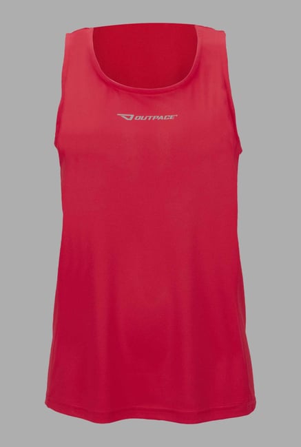 Outpace Pink Solid Running Singlet Outpace Pink Solid Running Singlet