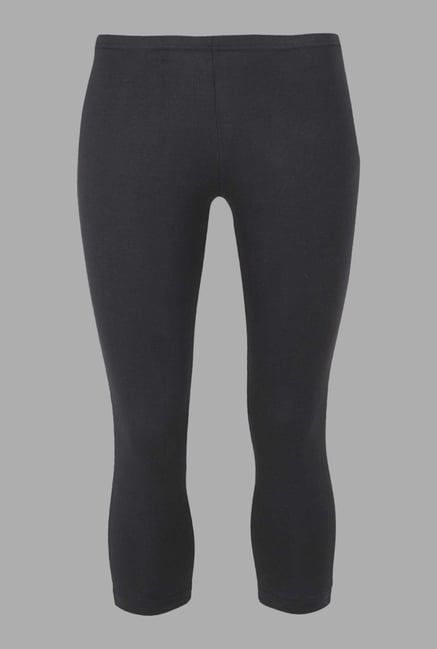 Doone Black Solid High Rise Training Capri Doone Black Solid High Rise Training Capri