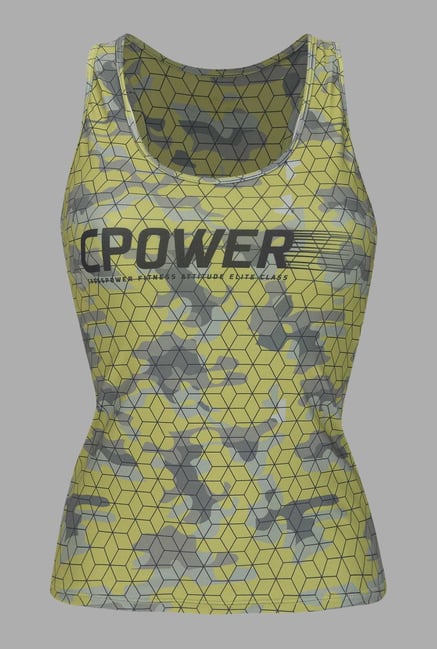 Doone Yellow Printed Training Singlet Doone Yellow Printed Training Singlet