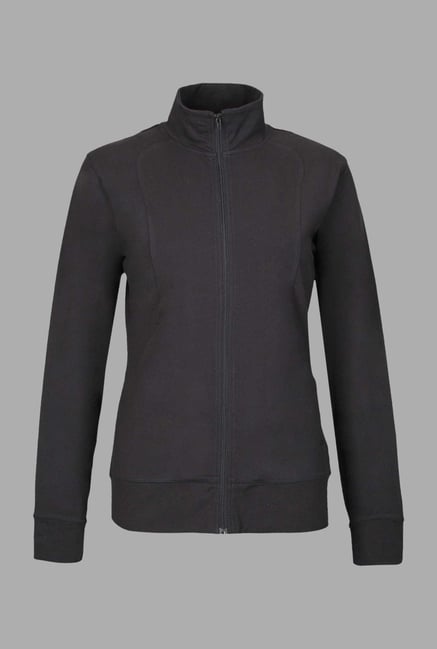 Doone Black Solid Training Jacket Doone Black Solid Training Jacket