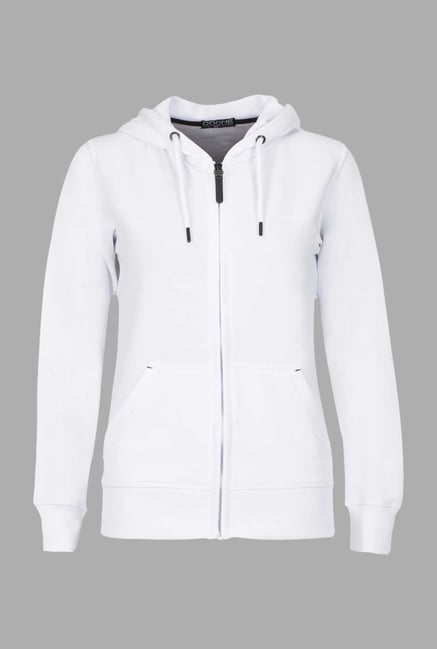 Doone White Solid Training Jacket Doone White Solid Training Jacket