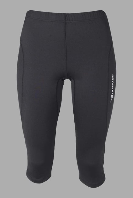 Outpace Black Running Capri Outpace Black Running Capri