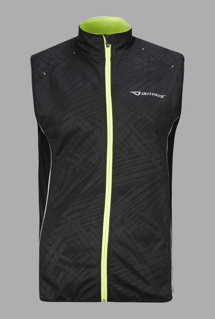 Outpace Black Regular Fit Running Jacket Outpace Black Regular Fit Running Jacket
