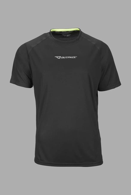 Outpace Black Running T Shirt Outpace Black Running T Shirt