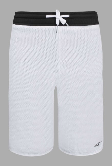 Team Quest White Solid Basketball Shorts Team Quest White Solid Basketball Shorts
