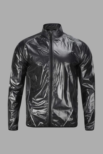 Outpace Black Solid Running Jacket Outpace Black Solid Running Jacket