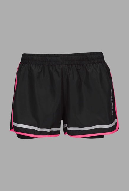 Outpace Black Regular Fit Running Shorts Outpace Black Regular Fit Running Shorts
