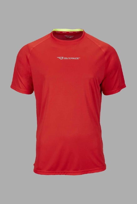 Outpace Red Running T Shirt Outpace Red Running T Shirt