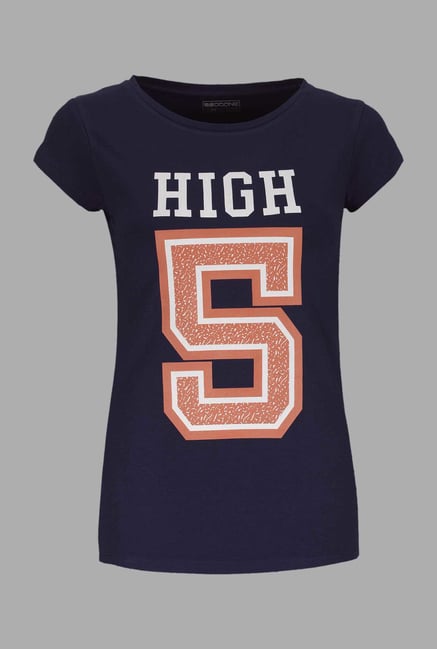 Doone Navy Printed Training T Shirt Doone Navy Printed Training T Shirt
