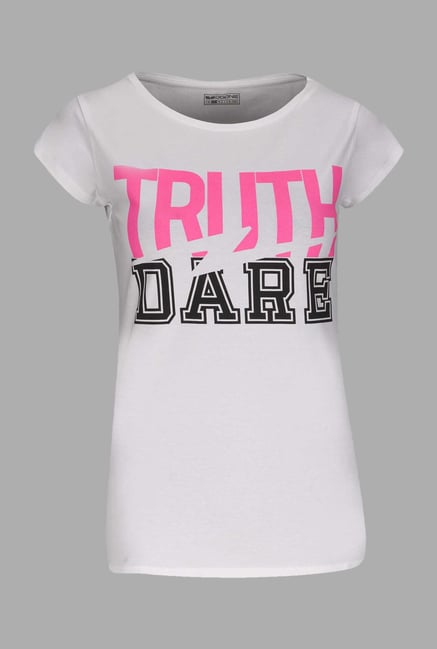 Doone White Printed Training T Shirt Doone White Printed Training T Shirt