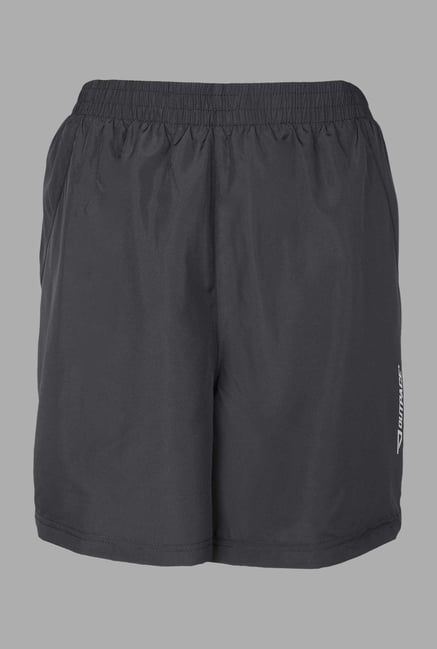 Outpace Black Solid Running Shorts Outpace Black Solid Running Shorts