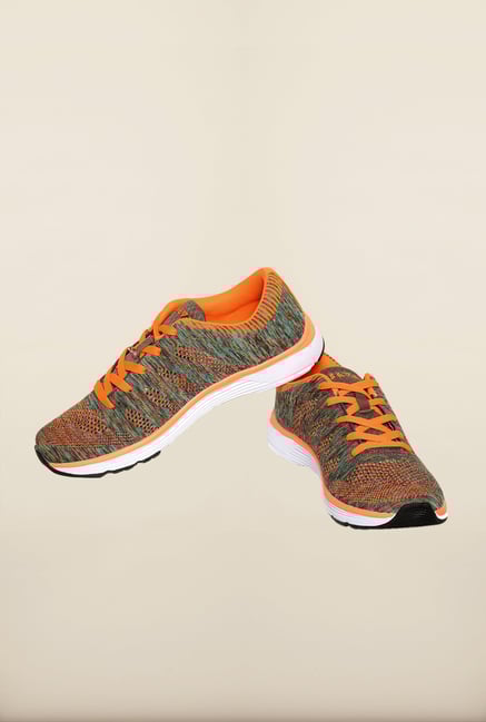 Seven Grey & Neon Orange Running Shoes Seven Grey & Neon Orange Running Shoes