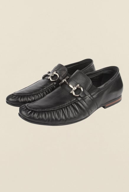 Cobblerz Black Leather Casual Loafers Cobblerz Black Leather Casual Loafers