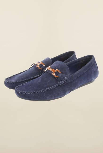 Cobblerz Navy Leather Casual Loafers Cobblerz Navy Leather Casual Loafers