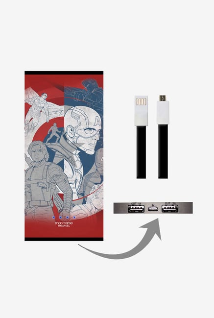 Macmerise UNP8KMMM0572 Team Cap Sketch 8000 mAh Universal POwer Bank with Dual USB Output Macmerise UNP8KMMM0572 Team Cap Sketch 8000 mAh Universal POwer Bank with Dual USB Output