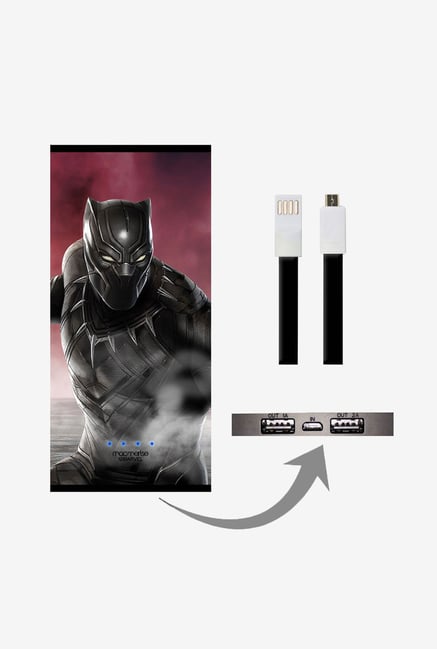 Macmerise UNP8KMMM0590 Team Red Black Panther 8000 mAh Universal POwer Bank with Dual USB Output Macmerise UNP8KMMM0590 Team Red Black Panther 8000 mAh Universal POwer Bank with Dual USB Output