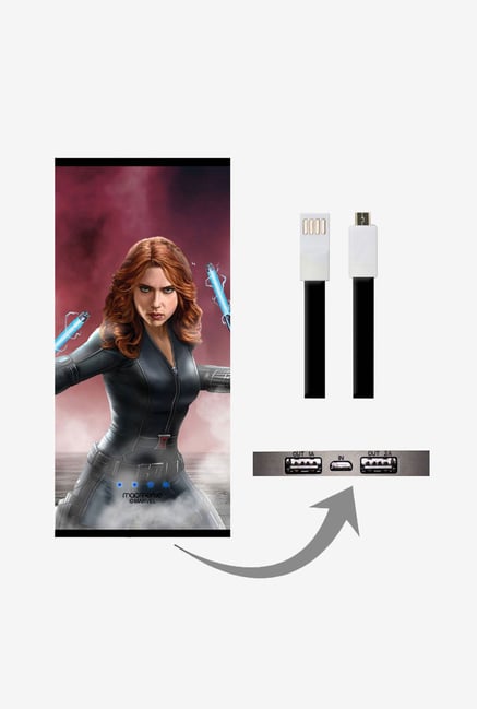 Macmerise UNP8KMMM0596 Team Red Black Widow 8000 mAh Universal POwer Bank with Dual USB Output Macmerise UNP8KMMM0596 Team Red Black Widow 8000 mAh Universal POwer Bank with Dual USB Output