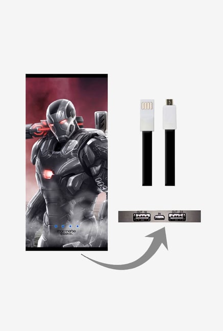 Macmerise UNP8KMMM0614 Team Red War Machine 8000 mAh Universal POwer Bank with Dual USB Output Macmerise UNP8KMMM0614 Team Red War Machine 8000 mAh Universal POwer Bank with Dual USB Output