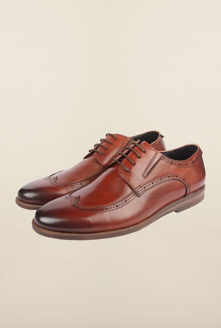 Cobblerz Brown Leather Brogue Shoes Cobblerz Brown Leather Brogue Shoes