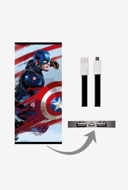 Macmerise UNP8KMMM0380 Captain Strokes 8000 mAh Universal POwer Bank with Dual USB Output Macmerise UNP8KMMM0380 Captain Strokes 8000 mAh Universal POwer Bank with Dual USB Output