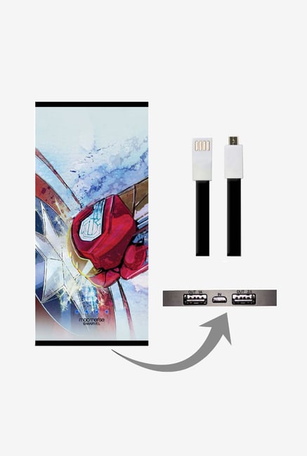 Macmerise UNP8KMMM0422 Face off 8000 mAh Universal POwer Bank with Dual USB Output Macmerise UNP8KMMM0422 Face off 8000 mAh Universal POwer Bank with Dual USB Output