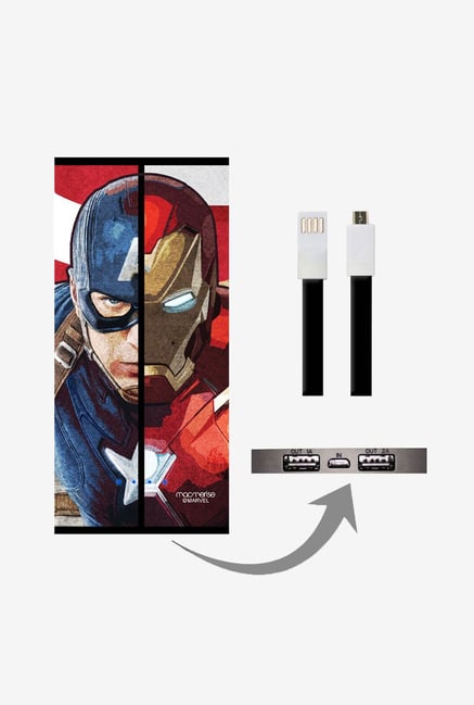 Macmerise UNP8KMMM0476 Man vs Machine 8000 mAh Universal POwer Bank with Dual USB Output Macmerise UNP8KMMM0476 Man vs Machine 8000 mAh Universal POwer Bank with Dual USB Output