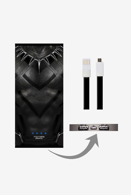 Macmerise Suit Up Black Panther 8000 mAh Universal Power Bank Macmerise Suit Up Black Panther 8000 mAh Universal Power Bank