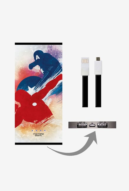 Macmerise UNP8KMMM0530 Superhero Force 8000 mAh Universal POwer Bank with Dual USB Output Macmerise UNP8KMMM0530 Superhero Force 8000 mAh Universal POwer Bank with Dual USB Output