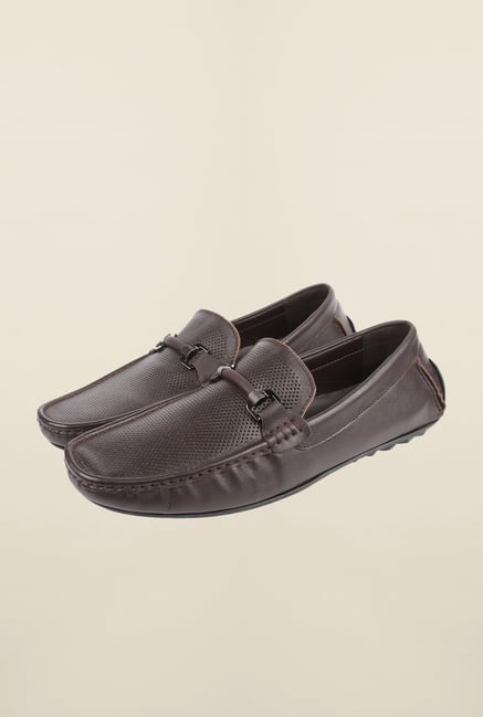 Cobblerz Dark Brown Leather Moccasin Shoes Cobblerz Dark Brown Leather Moccasin Shoes